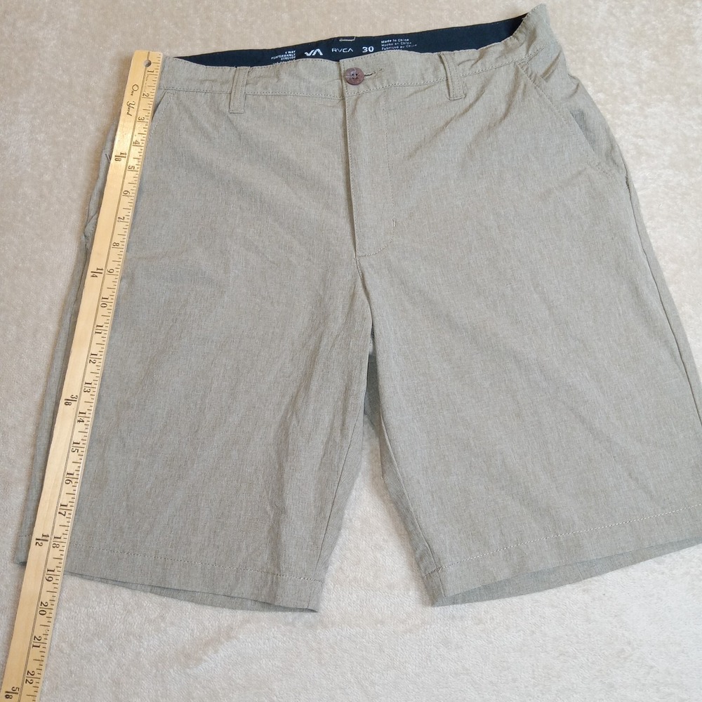 RVCA Men's 4 Way Stretch Outdoor Hiking Active Shorts Size 30 Tan - Picture 7 of 9